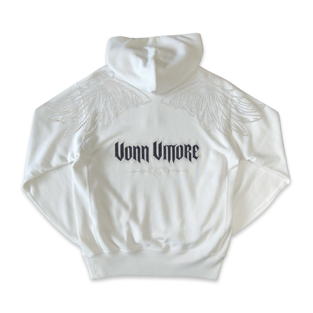 ANGEL WING HOODIE OFF WHITE/BLACK REFLECTIVE