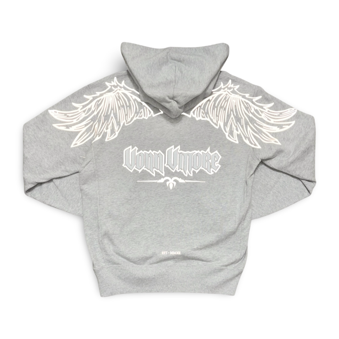 ANGEL WING HOODIE GRAY/SILVER REFLECTIVE