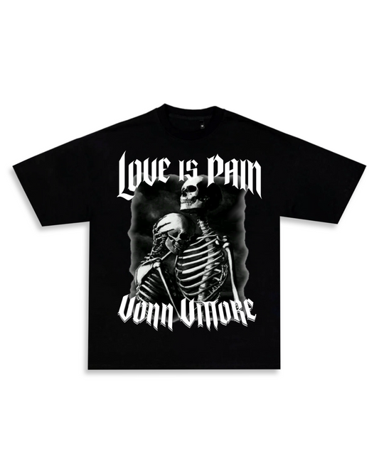 ‘Love Is Pain’ Unisex Solid Fit Graphic Tee