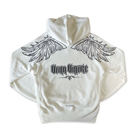 ANGEL WING HOODIE OFF WHITE/BLACK REFLECTIVE