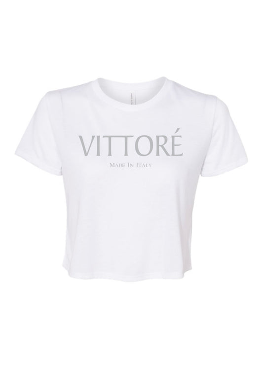 Vonn Vittore Stamp Crew Neck Crop Top